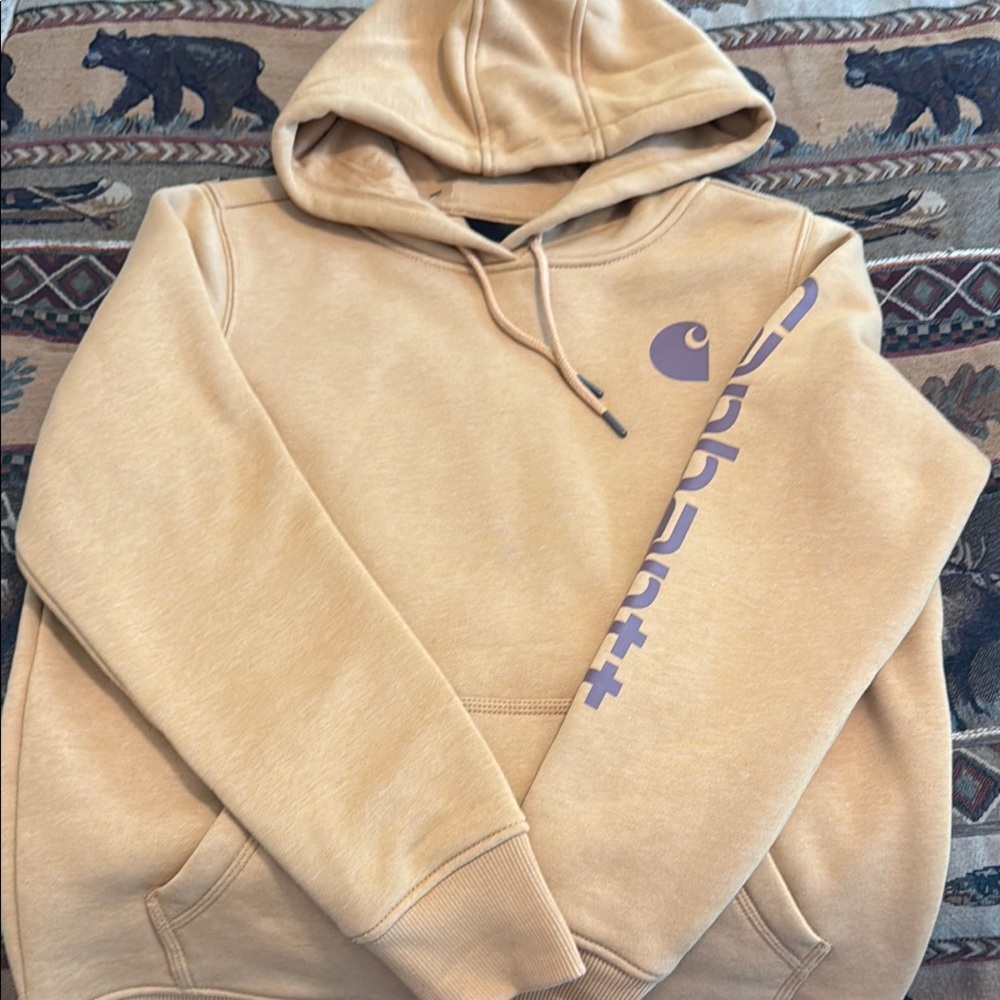 Carhartt Tan Sweater Soft Pullover Hoodie